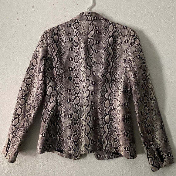 MICHAEL MICHAEL KORS SNAKESKIN ONE BUTTON BLAZER SZ6 - Picture 2 of 8